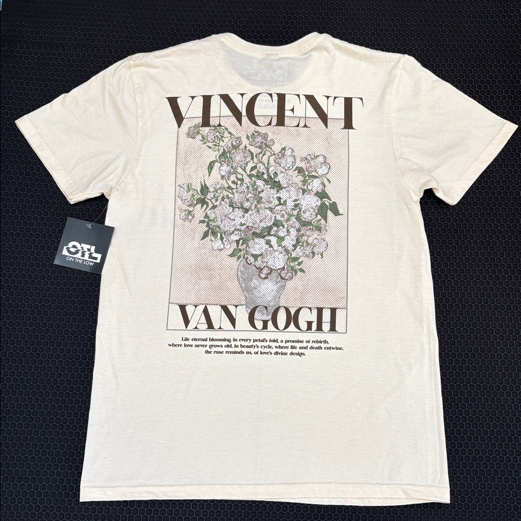 Vincent Van Gogh Flowers Print Shirt  Brand New